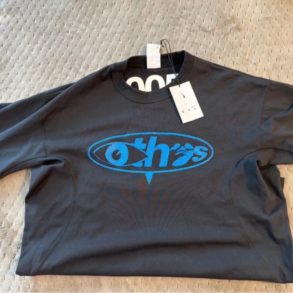 Black Sweatshirt with Blue Logo